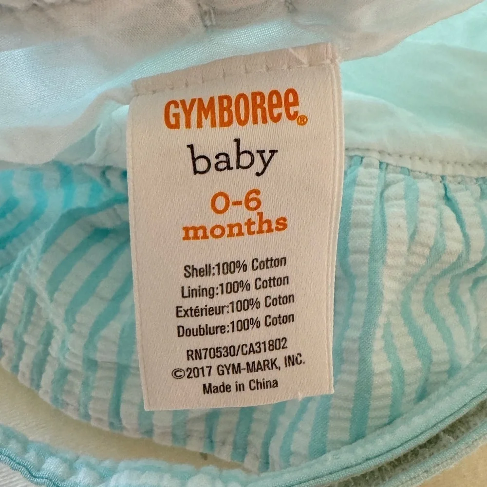 Blue and White Stripe Gymboree Sun Hat